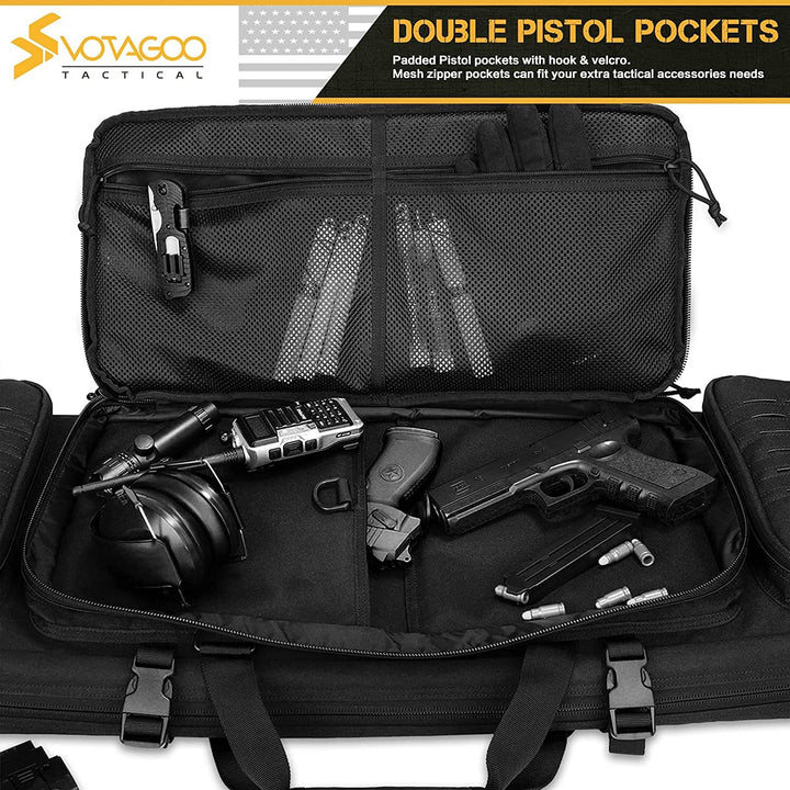 Tactical Double Rifle Case – Holds 2 Rifles + 2 Pistols