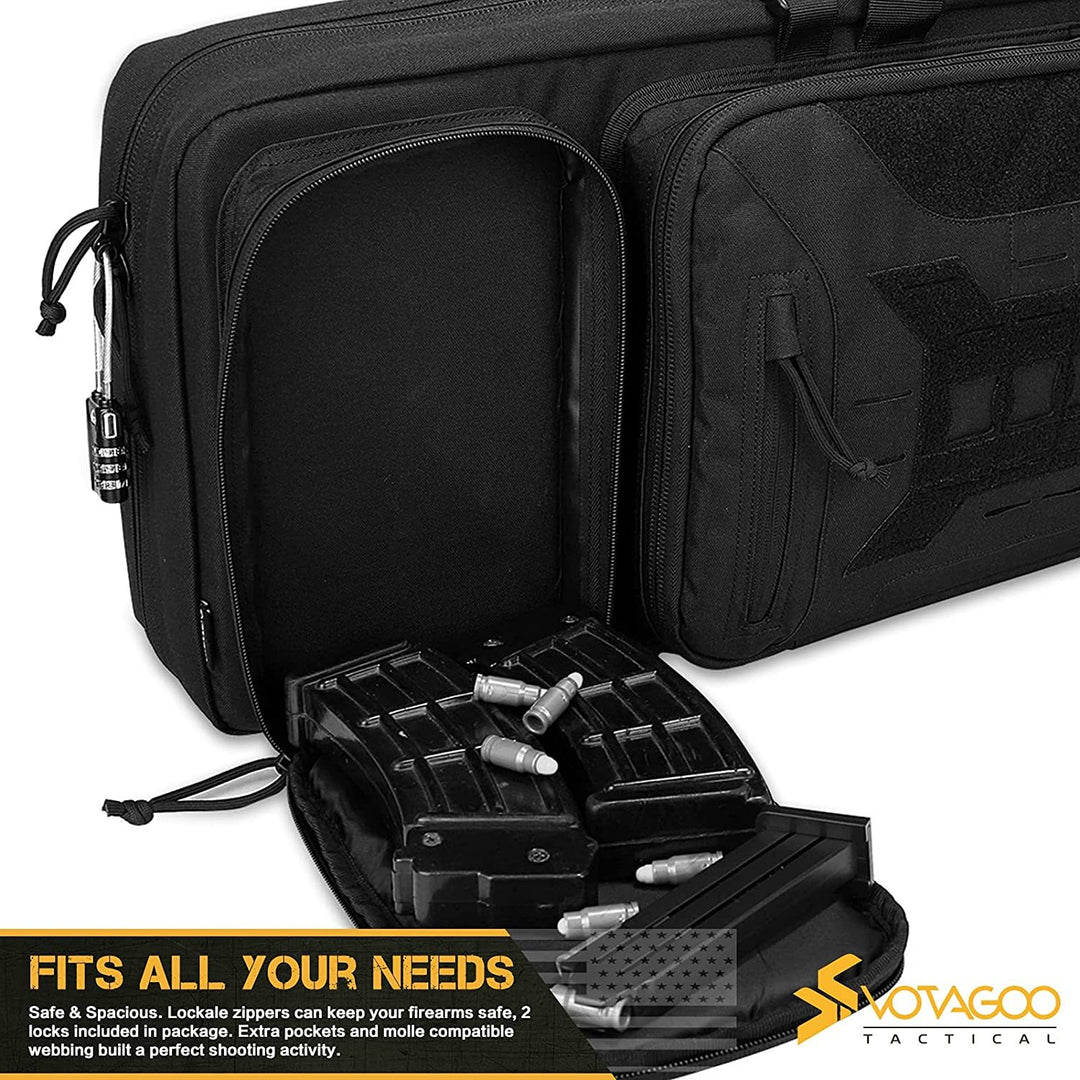 Tactical Double Rifle Case – Holds 2 Rifles + 2 Pistols