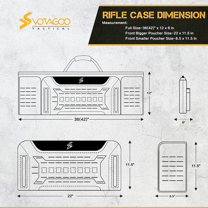 Tactical Double Rifle Case – Holds 2 Rifles + 2 Pistols