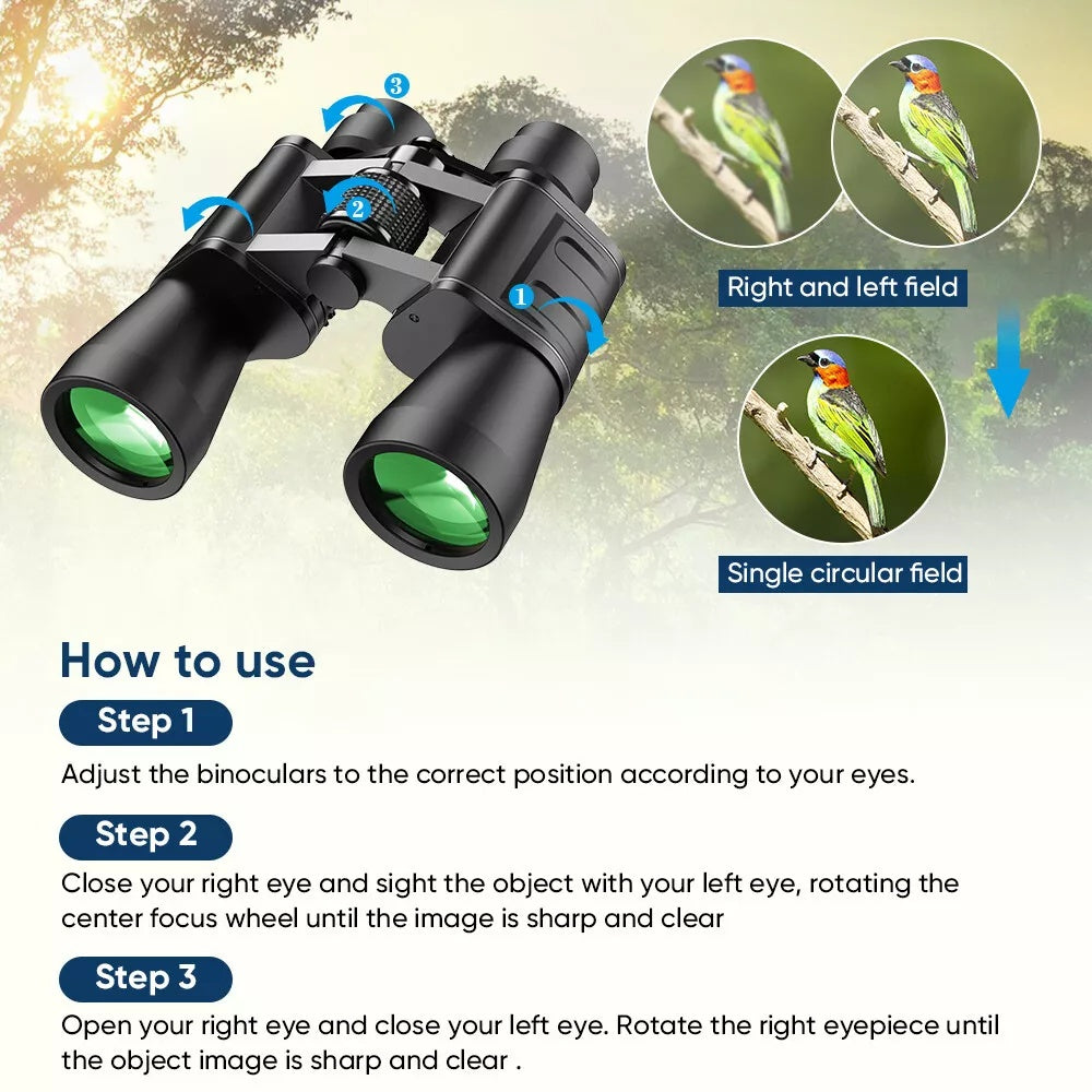 High Power Binoculars with Day/Night Vision