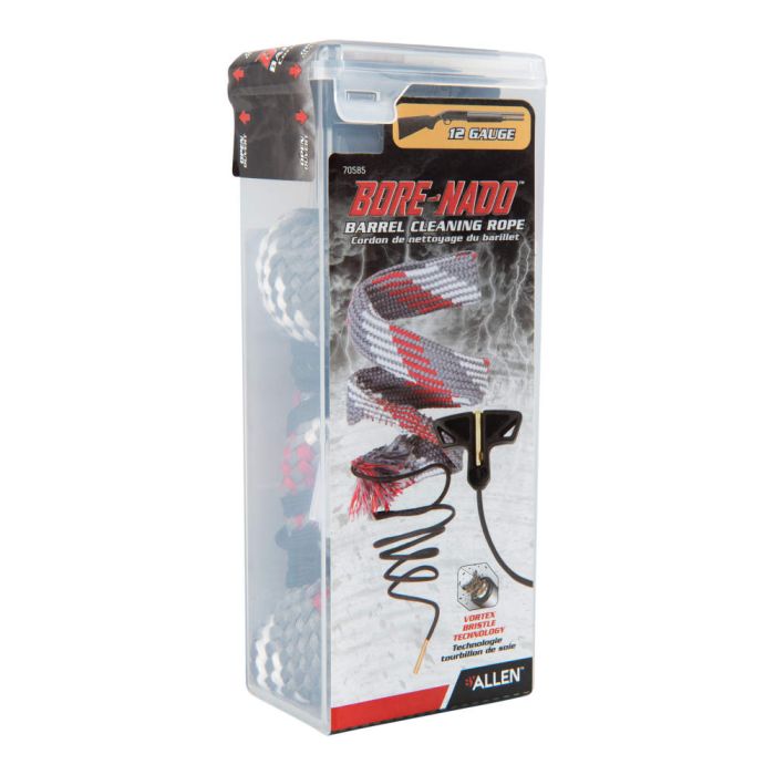 Bore-Nado Shotgun Bore Cleaning Rope 12 Gauge – Barrel Cleaning Tool with Brass Guide &amp; Copper Brushes