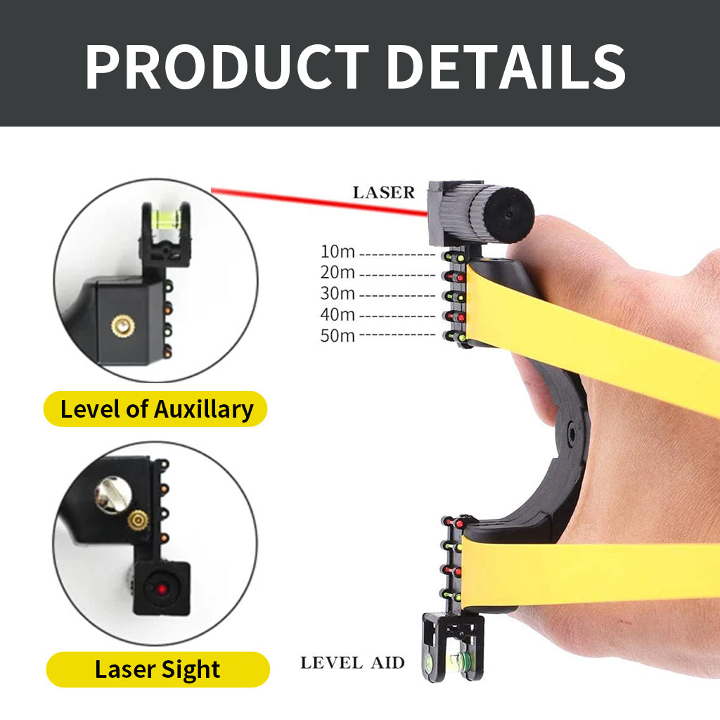Slingshot Sight Light Flat Rubber Slingshot Outdoor Shooting Gear