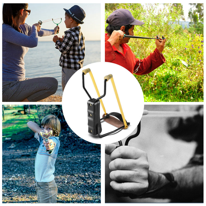 Compact Folding Slingshot  Catapult For Hunting Outdoor