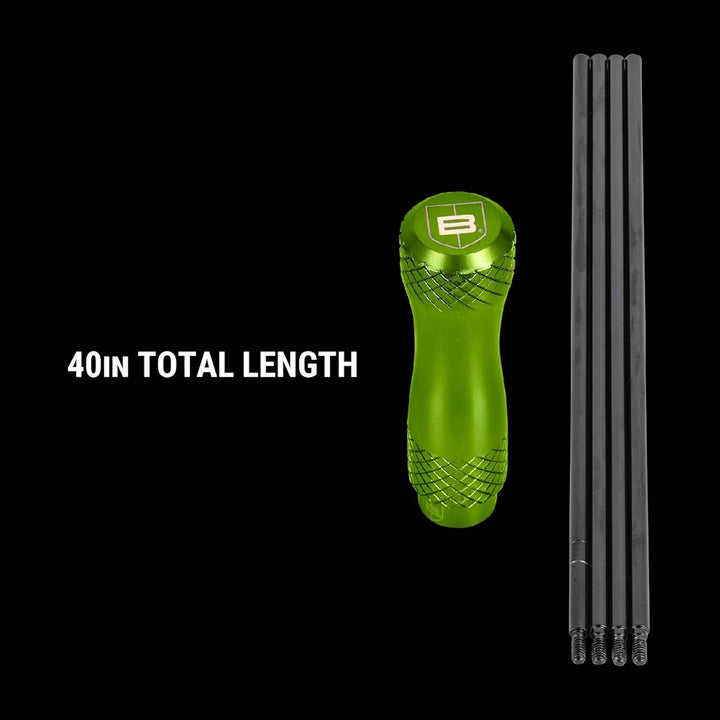 Breakthrough Clean Technologies 4-Piece Cleaning Rod 40” – Aluminum Handle Gun Cleaning Rod with 8-32 Thread