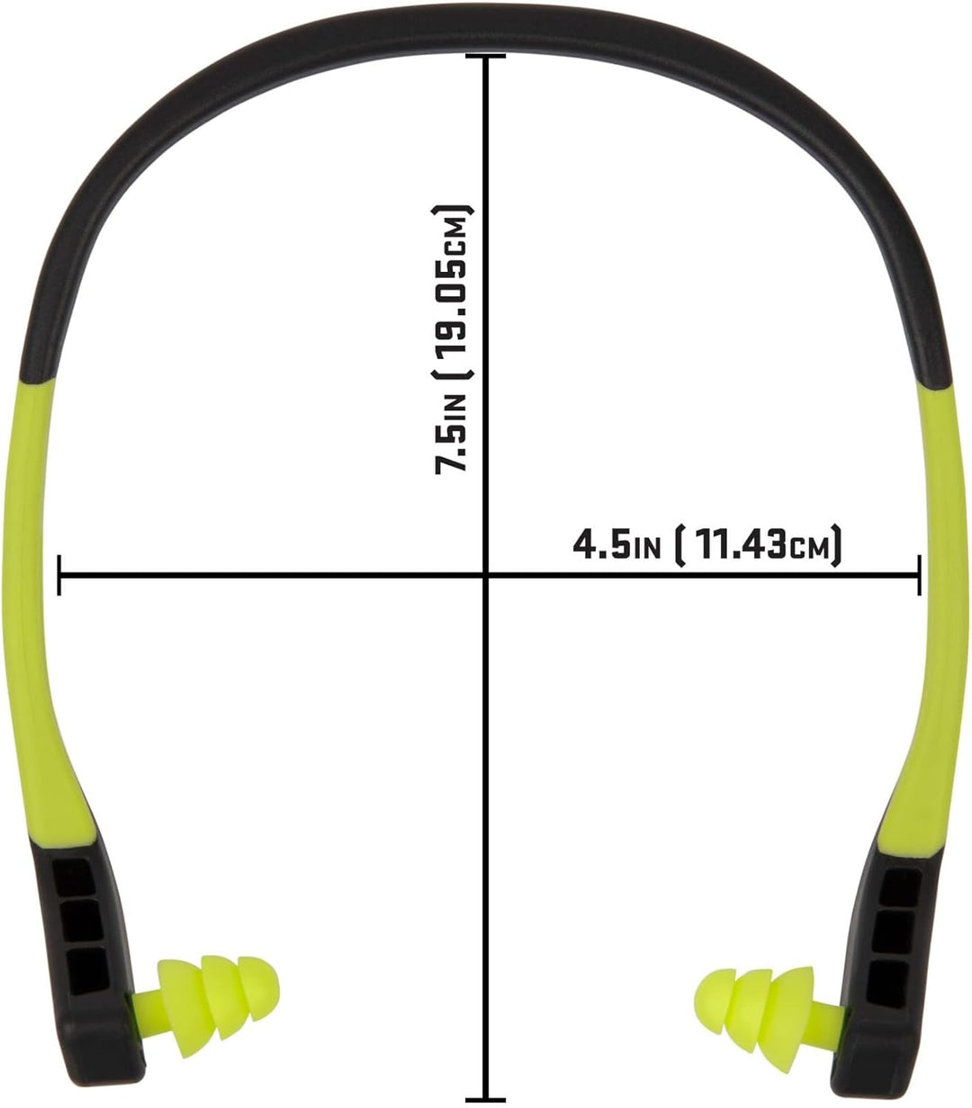 ULTRX Wave Banded Ear Plugs Gray/Yellow – NRR 22dB Noise Reduction, Lightweight Neckband Hearing Protection