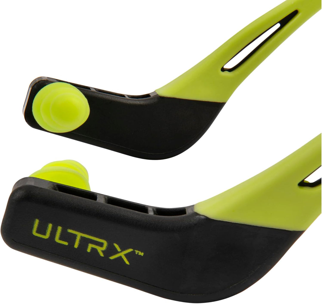 ULTRX Wave Banded Ear Plugs Gray/Yellow – NRR 22dB Noise Reduction, Lightweight Neckband Hearing Protection
