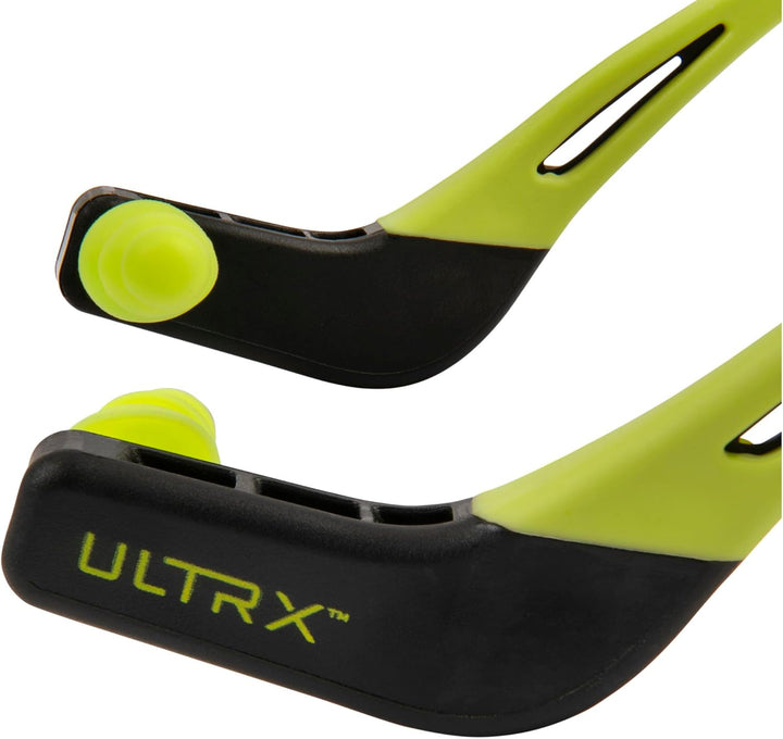 ULTRX Wave Banded Ear Plugs Gray/Yellow – NRR 22dB Noise Reduction, Lightweight Neckband Hearing Protection