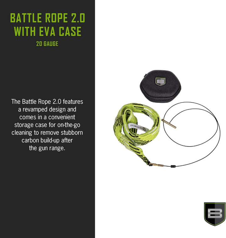 Breakthrough Clean Technologies Battle Rope 2.0 Shotgun 12 Gauge – Bore Cleaning Rope with EVA Case