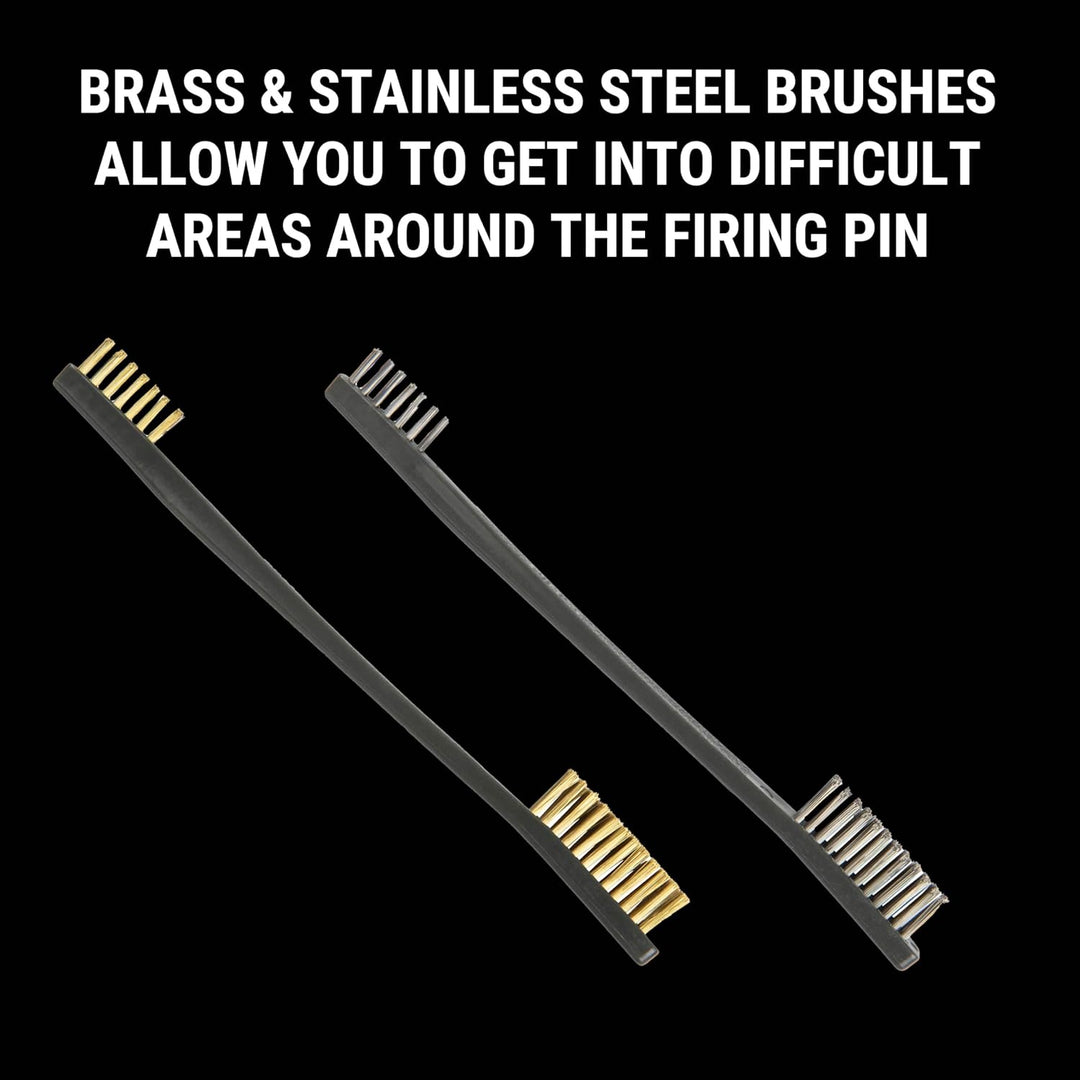 Breakthrough Clean Technologies Double-Ended Brush Set 4-Pack – Nylon, Brass, Bronze &amp; Stainless Steel Cleaning Brushes