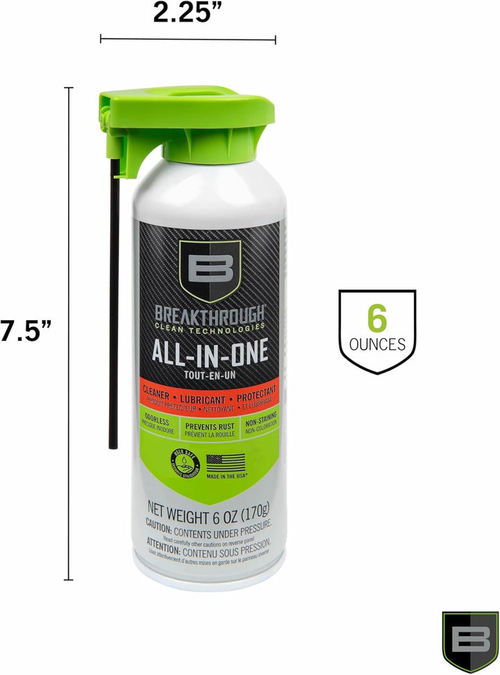 Breakthrough Clean Technologies Aerosol CLP 6oz – All-In-One Gun Cleaner, Lubricant &amp; Protectant Spray