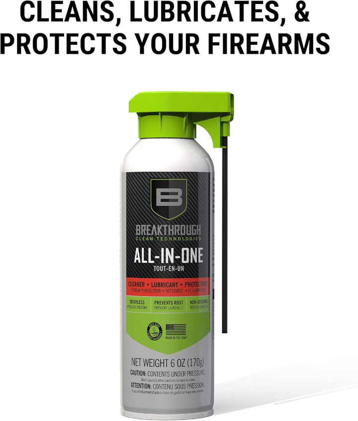 Breakthrough Clean Technologies Aerosol CLP 6oz – All-In-One Gun Cleaner, Lubricant &amp; Protectant Spray