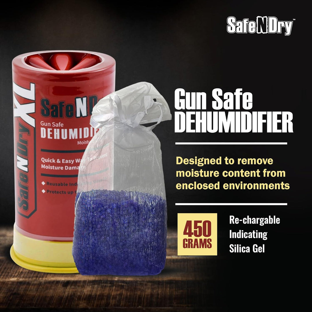 XL Gun Safe Dehumidifier 450g – Reusable Silica Gel Moisture Absorber for Safes &amp; Storage (60 Cu Ft)
