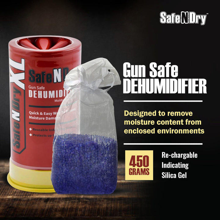 XL Gun Safe Dehumidifier 450g – Reusable Silica Gel Moisture Absorber for Safes &amp; Storage (60 Cu Ft)