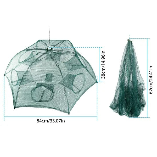 Fishing Trap Net Portable Folding Fish Bait Trap Shrimp No Crab Bait Net
