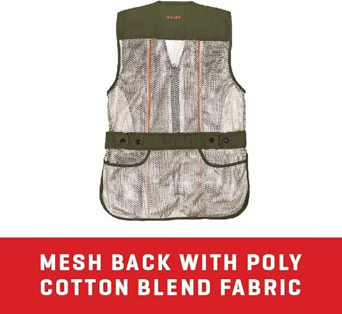 Allen Company Ace Shooting Range Vest M/L Olive/Tan – Adjustable Ambidextrous Vest with Padded Shoulder
