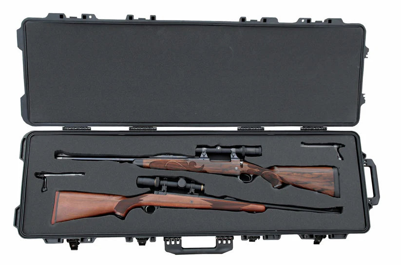 H51 Double Long Gun Case – TSA Approved Hard Rifle Case with Wheels, Custom Foam &amp; Lockable Design (Fits 2 Rifles, Made in USA)