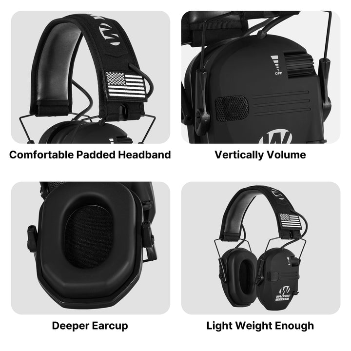 Walkers Shooting Tactical Headset Howard Protective Earmuffs Folding Digital Noise Reduction Pickup Headset Competition