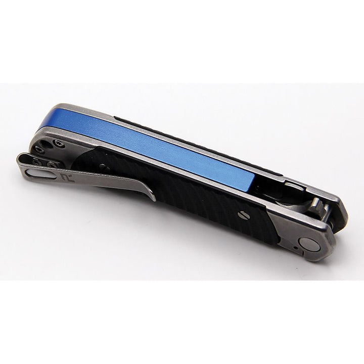 Duo Linerlock Tanto Folding Knife – Dual Tanto &amp; Guthook Blades, 9Cr18MoV Steel, G10 Handle (Black)