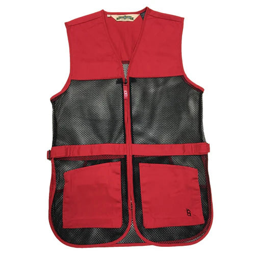 Bob Allen Full Mesh Dual Pad Shooting Vest – Breathable Ambidextrous Shooting Vest with Shell Pockets &amp; Hull Pouch
