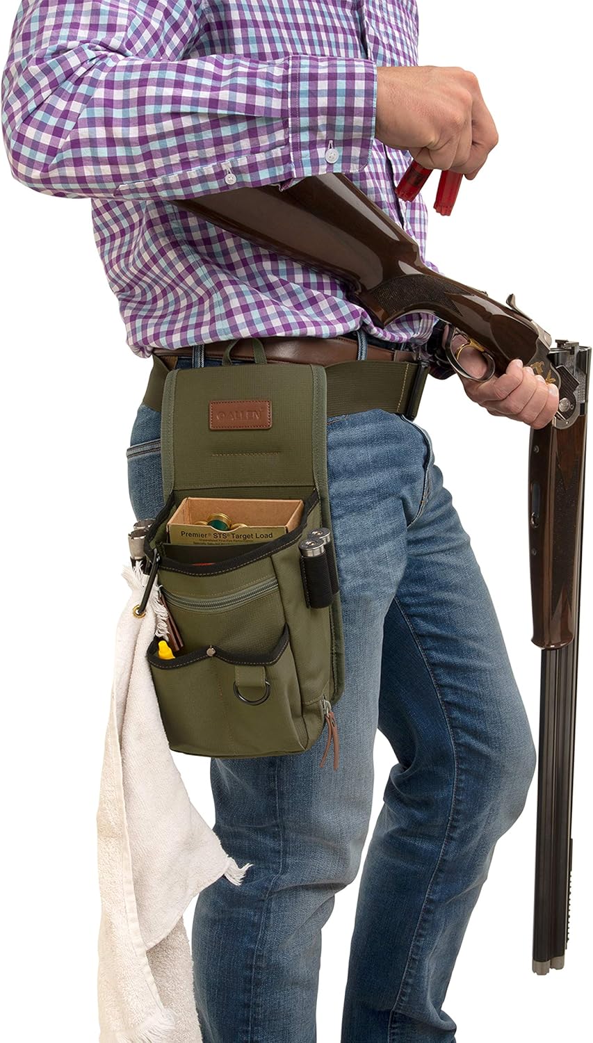 Allen Company Triumph Rip-Stop Shotgun Shell Bag Olive Green – Holds 2 Boxes 12 Gauge with Hull Dump Pocket