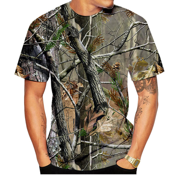 Camouflage Print Unisex Casual Short Sleeve T-Shirt