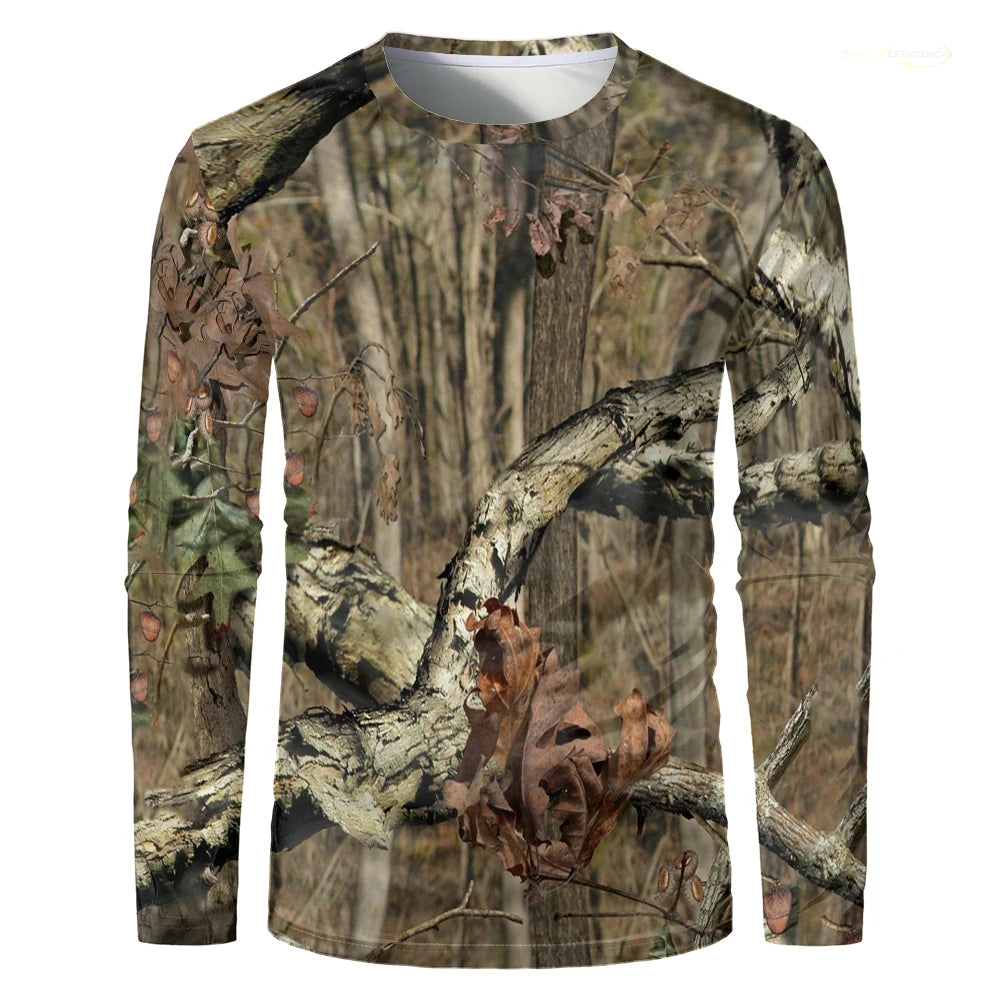 Men’s Camouflage Quick-Dry Long Sleeve Outdoor T-Shirt – Breathable Tactical Fishing & Hunting Shirt
