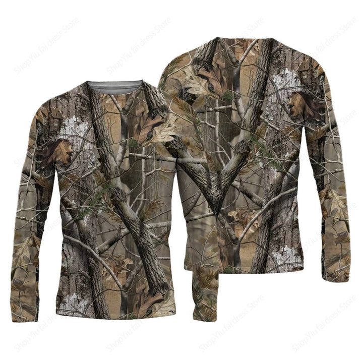 Men's Long Sleeve T-shirt 3D Camouflage Hunting