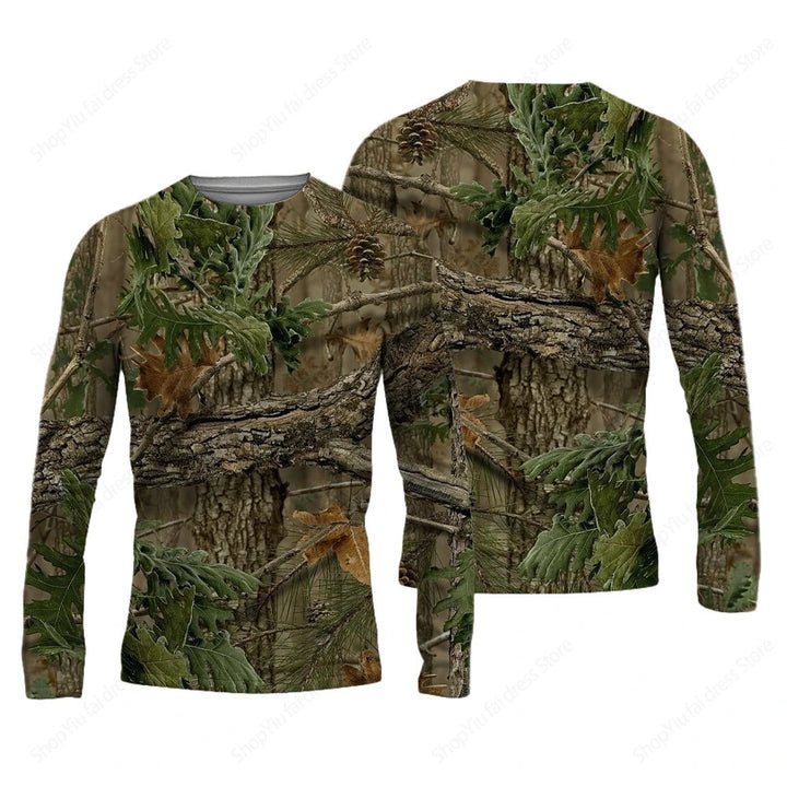 Men's Long Sleeve T-shirt 3D Camouflage Hunting