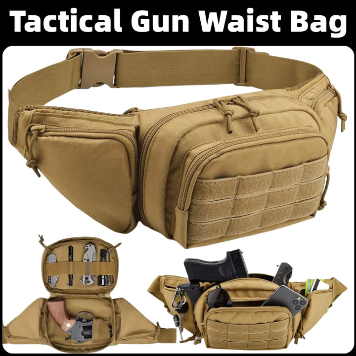 Outdoor Tactical Gun Holster – Concealed Carry Waist Bag for Pistols