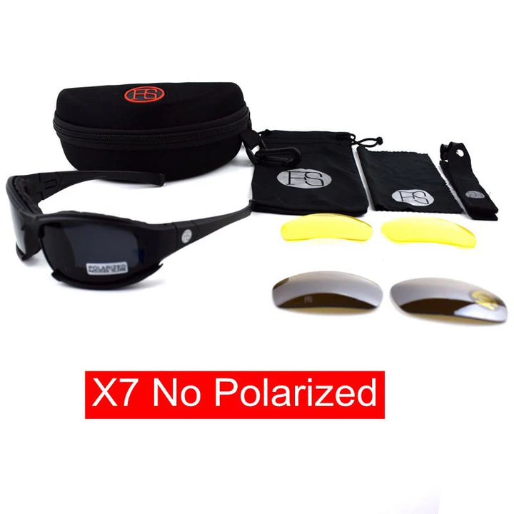 RUIN HAWK X7/C5 Tactical Sunglasses – 4 Interchangeable Lenses