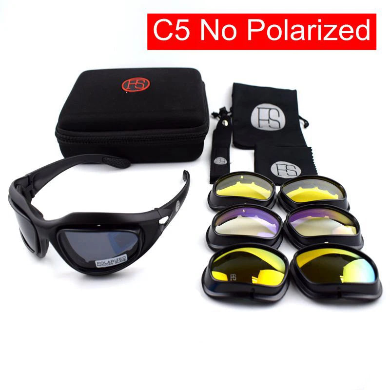 RUIN HAWK X7/C5 Tactical Sunglasses – 4 Interchangeable Lenses