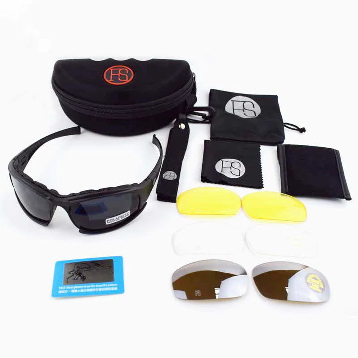 RUIN HAWK X7/C5 Tactical Sunglasses – 4 Interchangeable Lenses