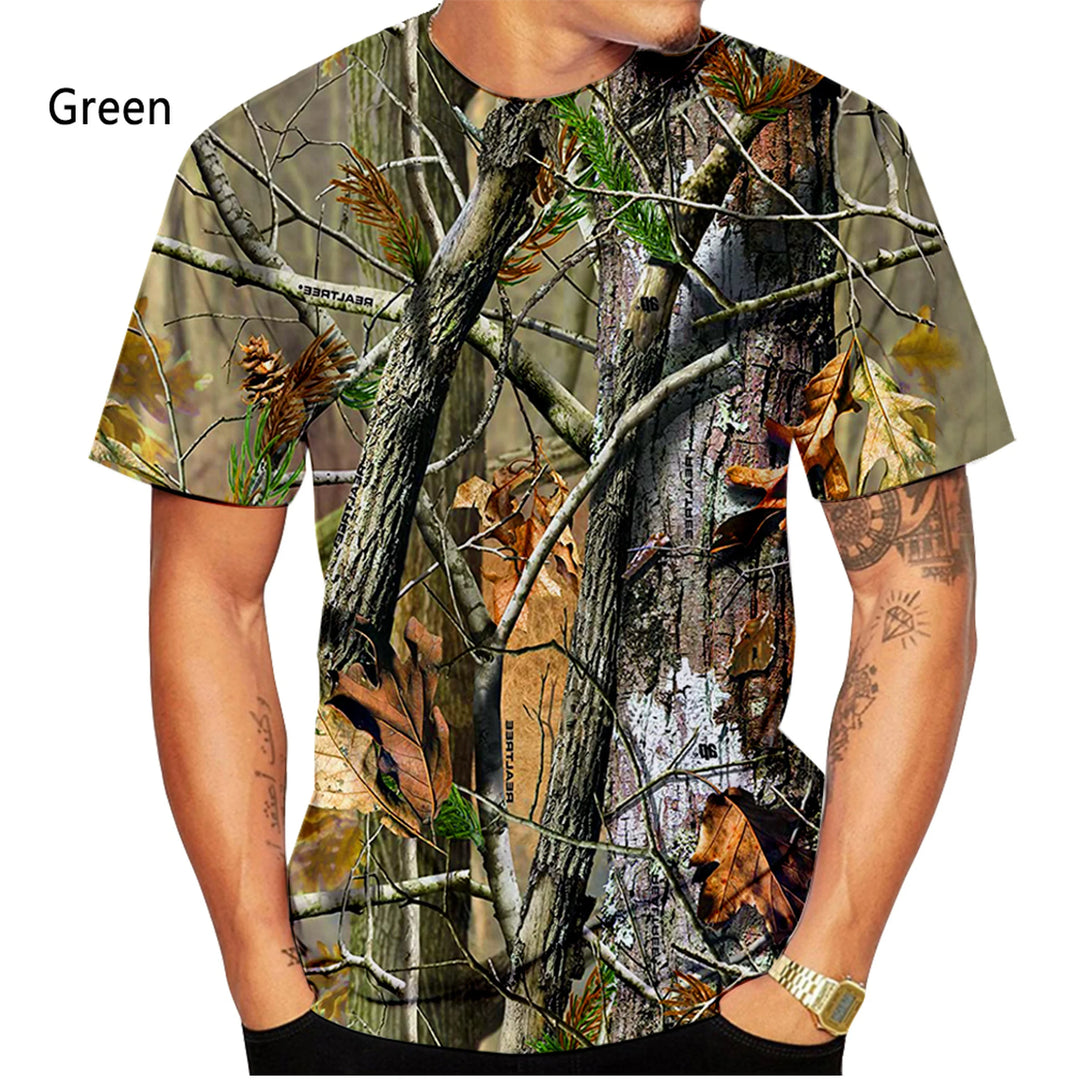 Camouflage Print Unisex Casual Short Sleeve T-Shirt