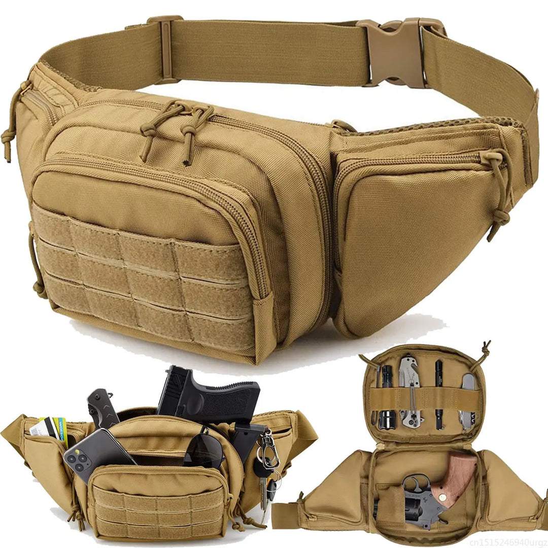 Outdoor Tactical Gun Holster – Concealed Carry Waist Bag for Pistols