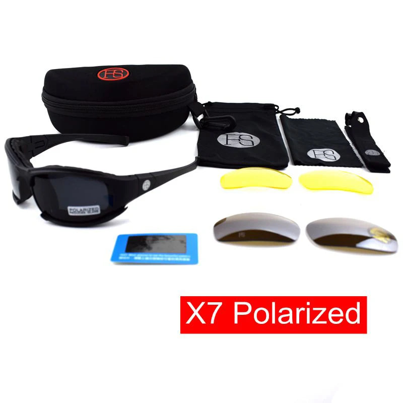 RUIN HAWK X7/C5 Tactical Sunglasses – 4 Interchangeable Lenses