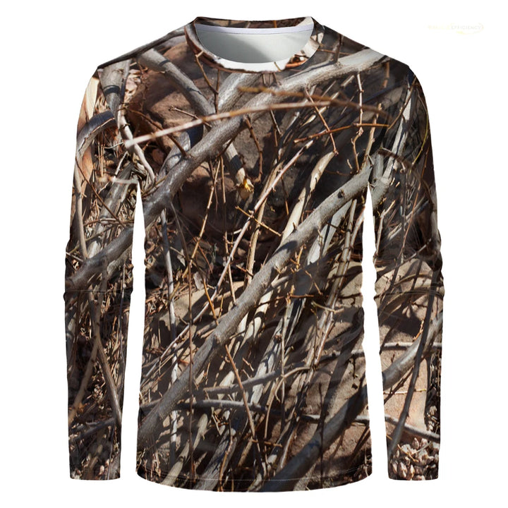 Men’s Camouflage Quick-Dry Long Sleeve Outdoor T-Shirt – Breathable Tactical Fishing & Hunting Shirt