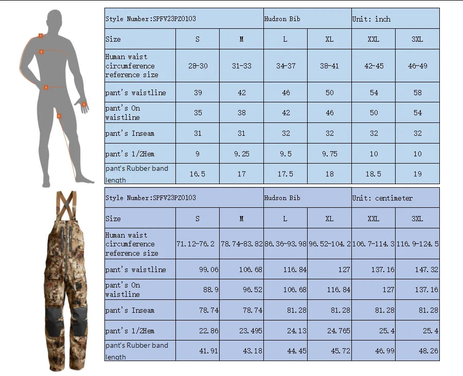 High quality duck hunting suit camouflage pants Hudson bib