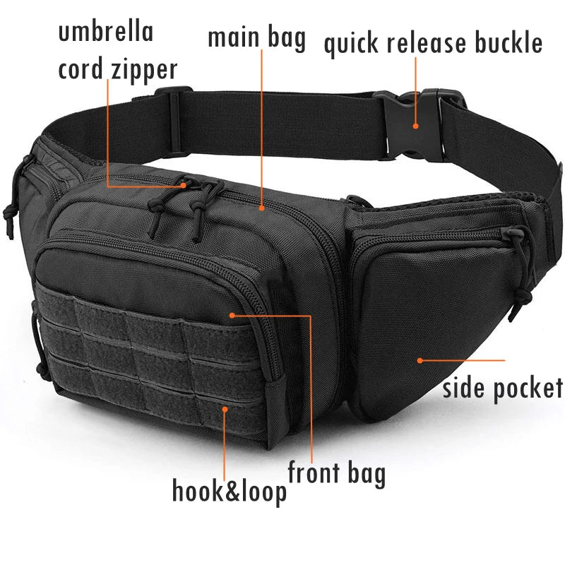 Outdoor Tactical Gun Holster – Concealed Carry Waist Bag for Pistols