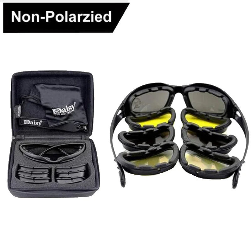RUIN HAWK X7/C5 Tactical Sunglasses – 4 Interchangeable Lenses
