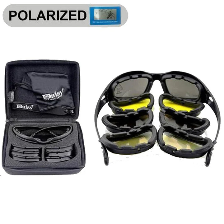 RUIN HAWK X7/C5 Tactical Sunglasses – 4 Interchangeable Lenses