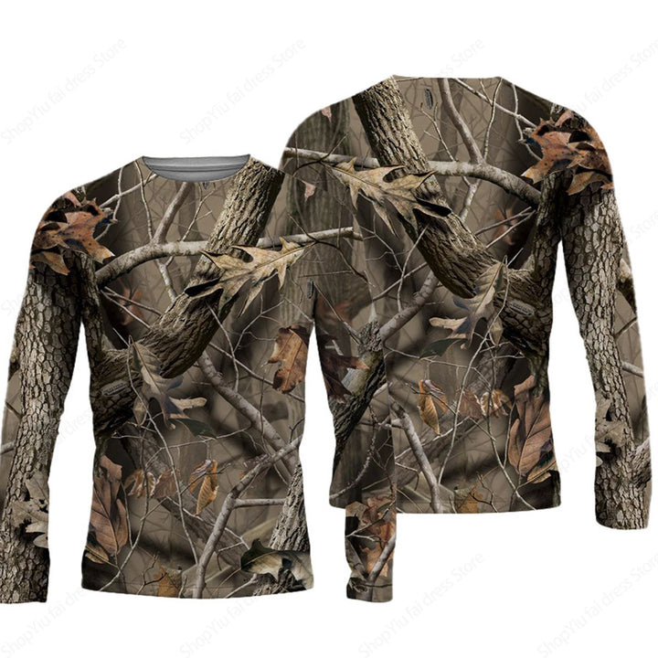 Men's Long Sleeve T-shirt 3D Camouflage Hunting