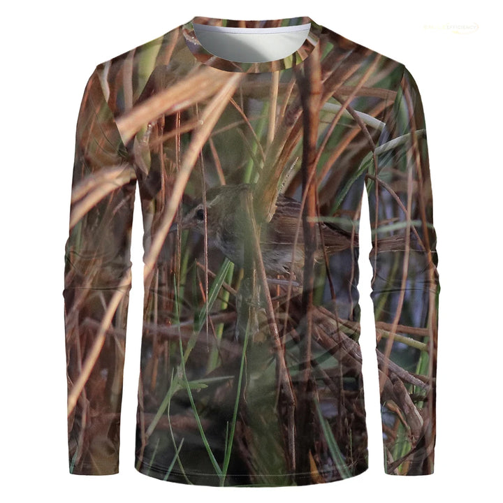 Men’s Camouflage Quick-Dry Long Sleeve Outdoor T-Shirt – Breathable Tactical Fishing & Hunting Shirt