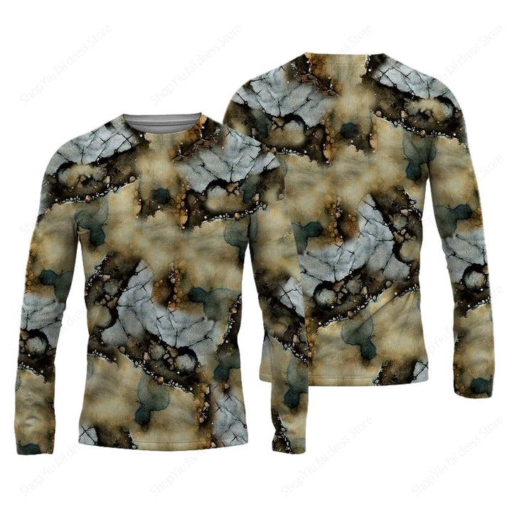 Men's Long Sleeve T-shirt 3D Camouflage Hunting