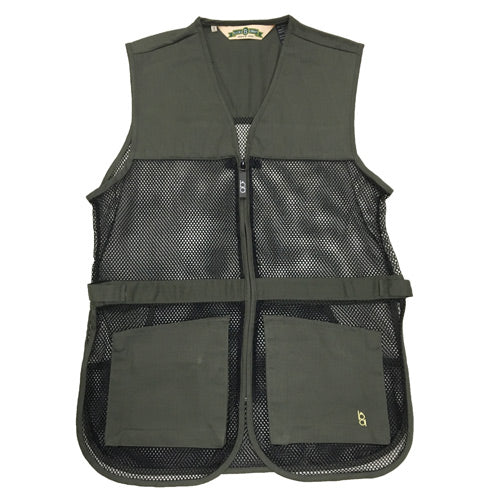 Bob Allen Full Mesh Dual Pad Shooting Vest – Breathable Ambidextrous Shooting Vest with Shell Pockets &amp; Hull Pouch