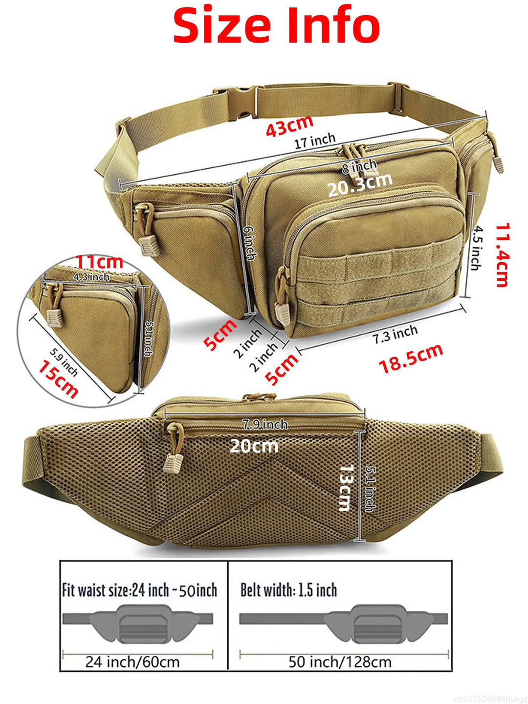 Outdoor Tactical Gun Holster – Concealed Carry Waist Bag for Pistols