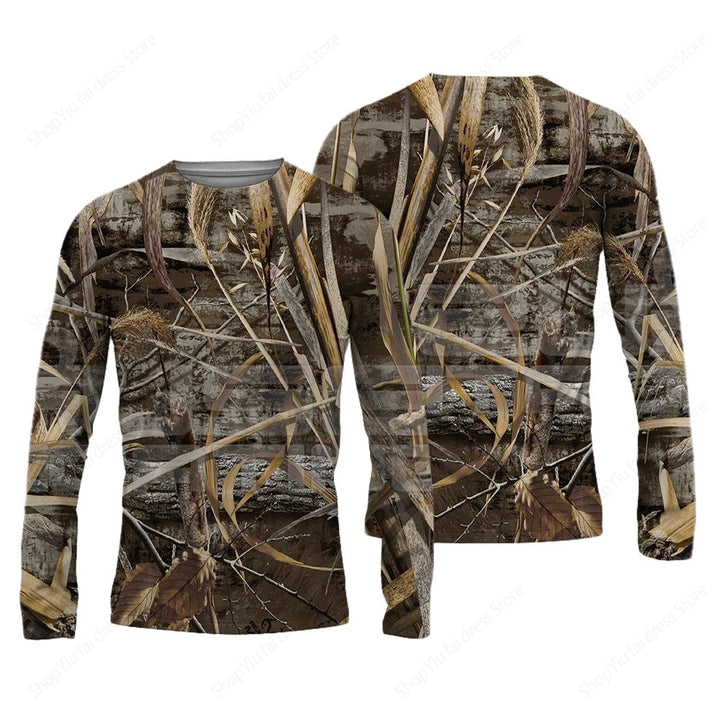 Men's Long Sleeve T-shirt 3D Camouflage Hunting