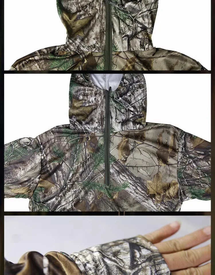 Men’s Lightweight Hunting & Fishing Jacket – Dead Leaves Camo | Quick-Dry, Sun Protection, Ice Silk Fabric