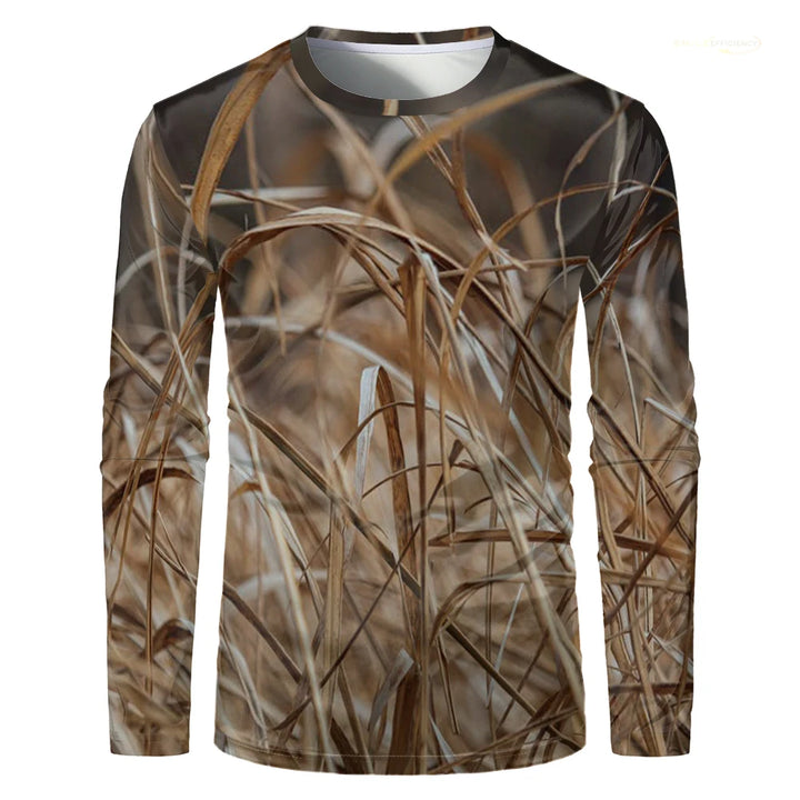 Men’s Camouflage Quick-Dry Long Sleeve Outdoor T-Shirt – Breathable Tactical Fishing & Hunting Shirt