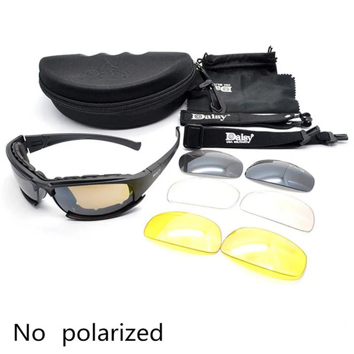 RUIN HAWK X7/C5 Tactical Sunglasses – 4 Interchangeable Lenses