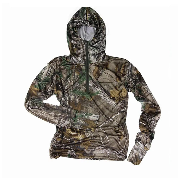 Men’s Lightweight Hunting & Fishing Jacket – Dead Leaves Camo | Quick-Dry, Sun Protection, Ice Silk Fabric